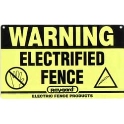 Parmak Electric Fence Warning Sign Black/Yellow