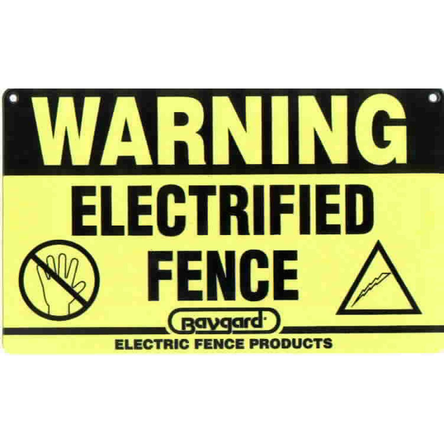 Parmak Electric Fence Warning Sign Black/Yellow Ace Hardware
