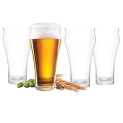 Final Touch 17 oz Clear Crystal Beer Glass Gift Set