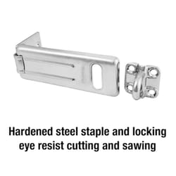 Master Lock Zinc-Plated Hardened Steel 4 in. L Hasp 1 pk