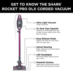 Shark Rocket Pro DLX Bagless Corded Foam Sleeve Filter Stick Vacuum