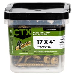 Big Timber No. 17 Ga. X 4 in. L Star Round Head Coarse Construction Screws