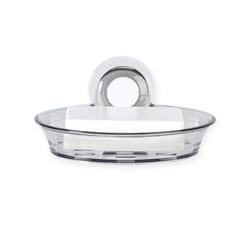 Better Living Impress Clear Gray Plastic Soap Dish