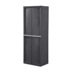 Sterilite 69.375 in. H X 25.625 in. W X 18.88 in. D Gray Polypropylene 2-Door Cabinet