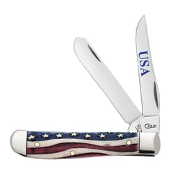 Case Multicolored Stainless Steel 4 in. Mini Trapper Knife