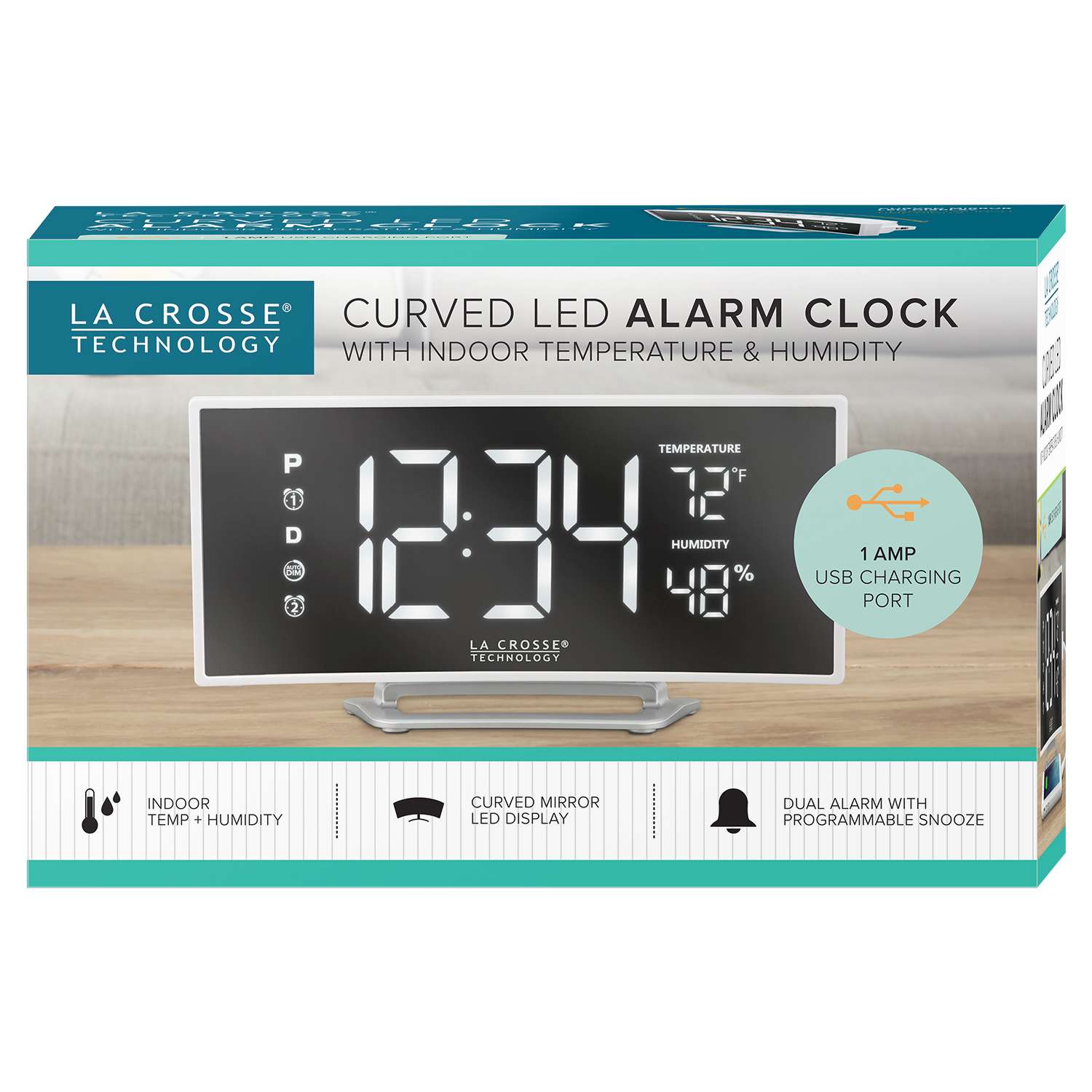Reviews for La Crosse Technology Curved Mirror LED Alarm Clock