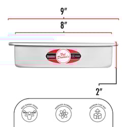 Fat Daddio's 8 in. W X 8 in. L Square Cake Pan Silver 1 pc