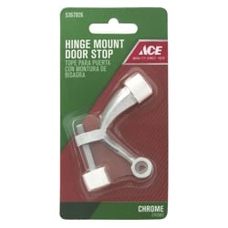 Ace 2-5/8 in. W Metal Chrome Hinge Pin Door Stop Mounts to door and wall 0 in.