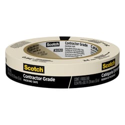 Scotch  Contractor Grade  .94 in. W x 60.1 yd. L Beige  Medium Strength  Masking Tape  1 pk 
