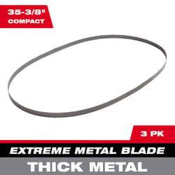 Milwaukee 35.38 in. L X 11.26 in. W Metal Compact Band Saw Blade 8/10 TPI Variable teeth 3 pk