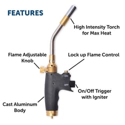 Flame King Auto-Ignition Max Torch Head Aluminum 1 pc Propane