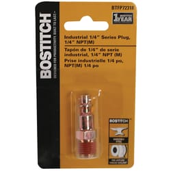 Bostitch Steel Air Coupler 1/4 in. Male 1 pc