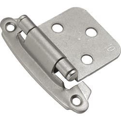 Hickory Hardware 1.9 in. W X 2.63 in. L Satin Nickel Steel Self-Closing Hinge 2 pk