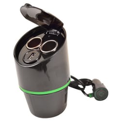 Custom Accessories 12 V Black/Green Auxiliary Power Outlet 1 pk