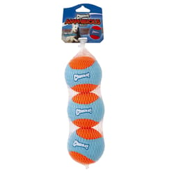 Chuckit Blue/Orange Amphibious Fetch Ball Pet Toy Medium 3 pc