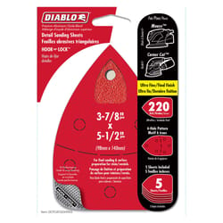 Diablo MegaMouse 4-3/16 x 6-3/4 in. Aluminum Oxide Blend Hook and Lock Sanding Sheets 180 Grit Fine