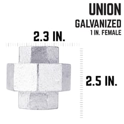 STZ Industries 1 in. FIP each X 1 in. D FIP Galvanized Malleable Iron Union