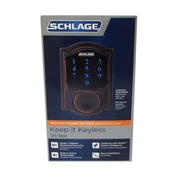 Schlage Aged Bronze Zinc Deadbolt w/Alarm