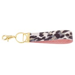 Karma Leopard Loop Keychain Vegan Leather 1 pk