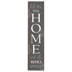 P Graham Dunn Multicolored Wood 60 in. H X 14 in. L X 0.75 in. W Bless this Home and all Who enter P