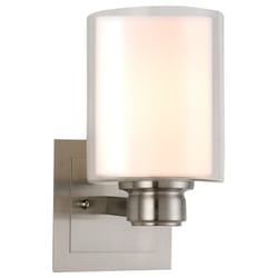 Design House 10.3 in. H X 5.5 in. W Satin Nickel Light Fixture