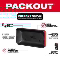 Milwaukee PACKOUT SHOP STORAGE Garage Organizer Magnetic Tray Black/Red