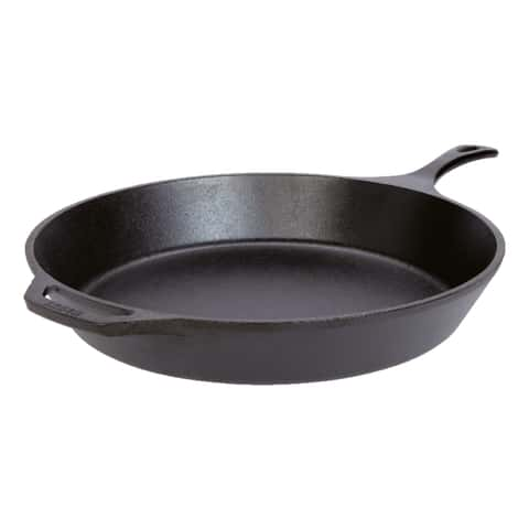 Lodge Carbon Steel Skillet, Pre-Seasoned, 15-Inch,Black