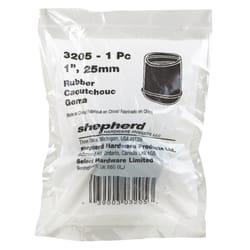 Shepherd Hardware Rubber Leg Tip Black Round 1 in. W 1 pk