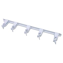 Crawford 17 in. L White Steel Sliding Spring Grip Organizer Hanger Holder 5 lb. cap. 1 pk