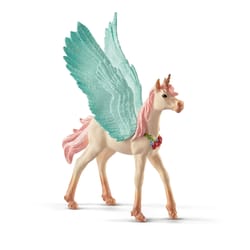 Schleich Bayala Decorated Unicorn Pegasus Foal Toy Plastic Blue/Pink