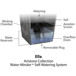 Novelty Artstone 11.5 in. H X 11.8 in. W X 11.8 in. D Resin Ella Planter White