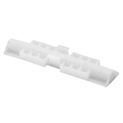 Prime-Line 0.38 in. D X 4 in. L Matte White Plastic Bi-fold Snugger 2 pc