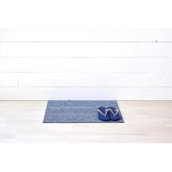 Chilewich 18 in. W X 28 in. L Cornflower Heathered Vinyl Door Mat