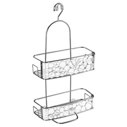 Command 3M 4.75 in. H x 4.625 in. W x 11.375 in. L Clear Frosted Shower  Caddy