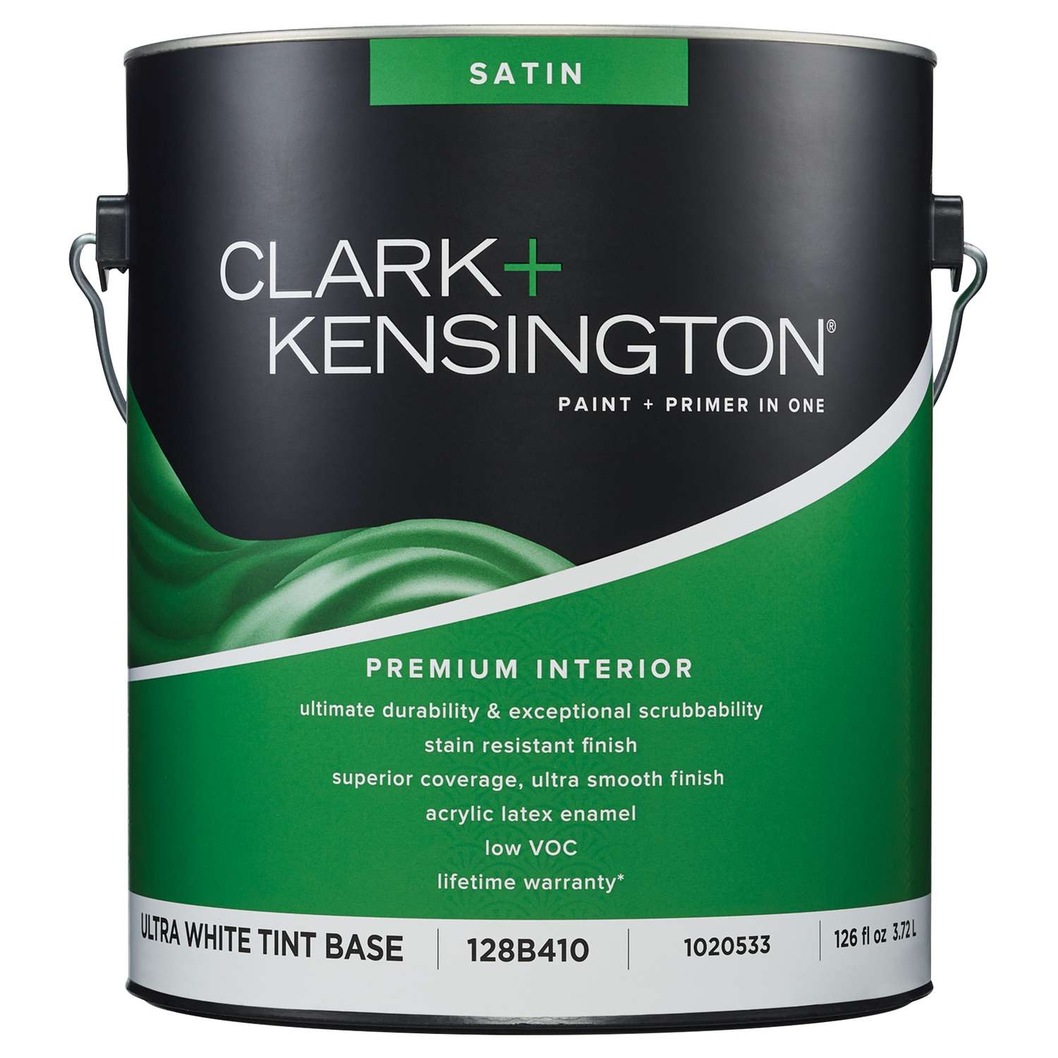 Clark+Kensington Satin Tint Base Ultra White Base Acrylic Latex Paint ...