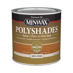 Minwax PolyShades Semi-Transparent Satin Pecan Oil-Based Stain/Polyurethane Finish 1/2 pt