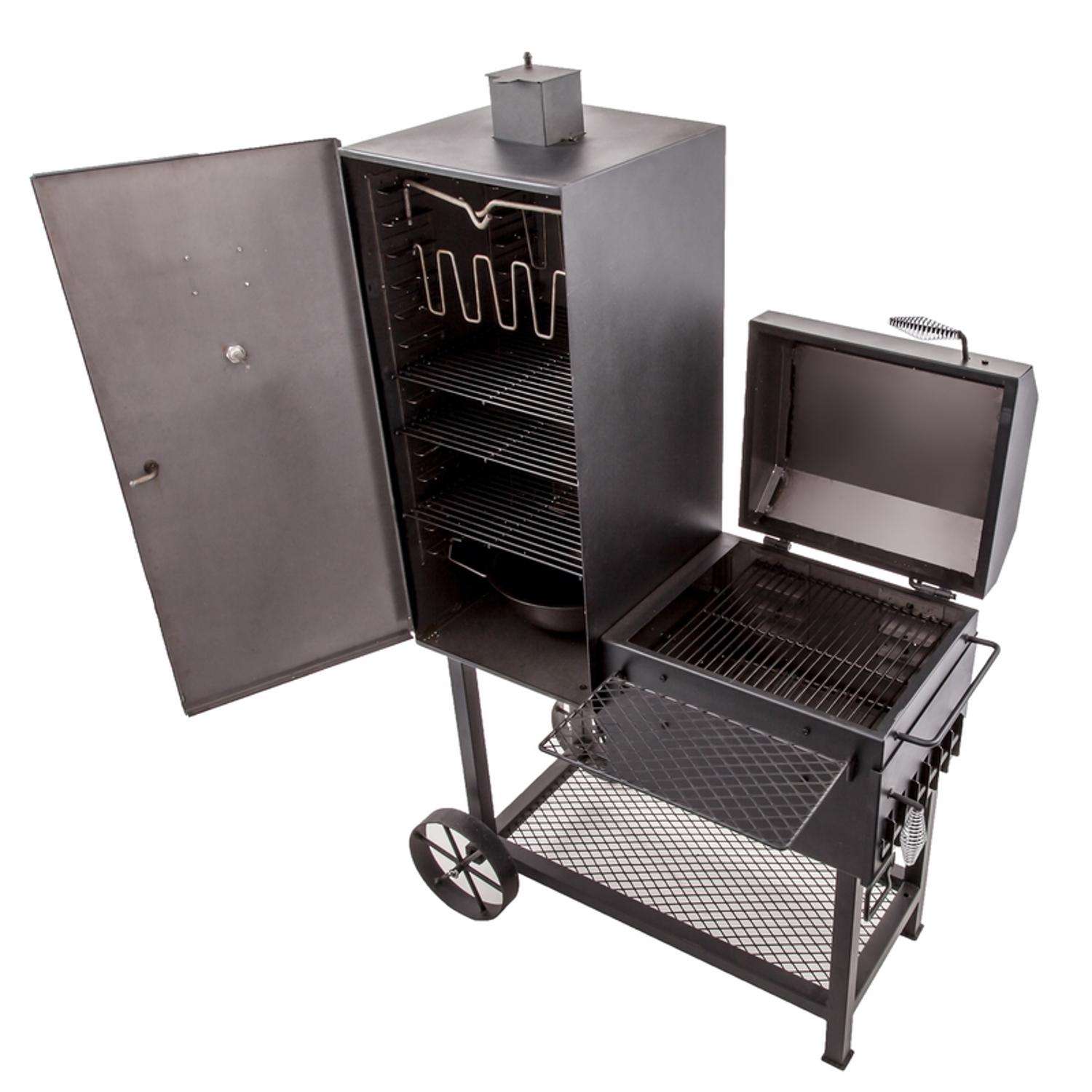 Oklahoma Joe's Bandera Vertical Offset Smoker, Black & Reviews