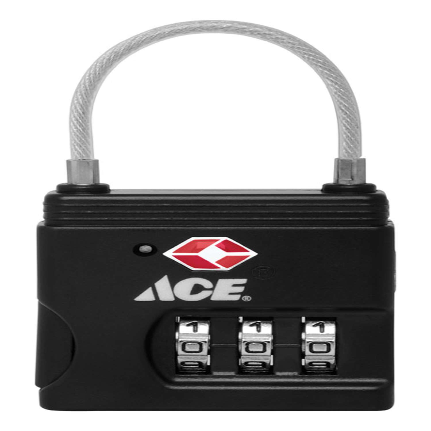 Ace 1-9/16 in. H X 1-7/16 in. W X 1/2 in. L Die-Cast Zinc 3-Dial  Combination Luggage Lock - Ace Hardware