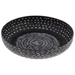 Karma Black/White Aluminium Basket Weave Bowl 12.5 in. D 1 pk