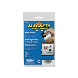 Magnet Source 5 in. L X 3.5 in. W White Magnetic Pouch 2 pc