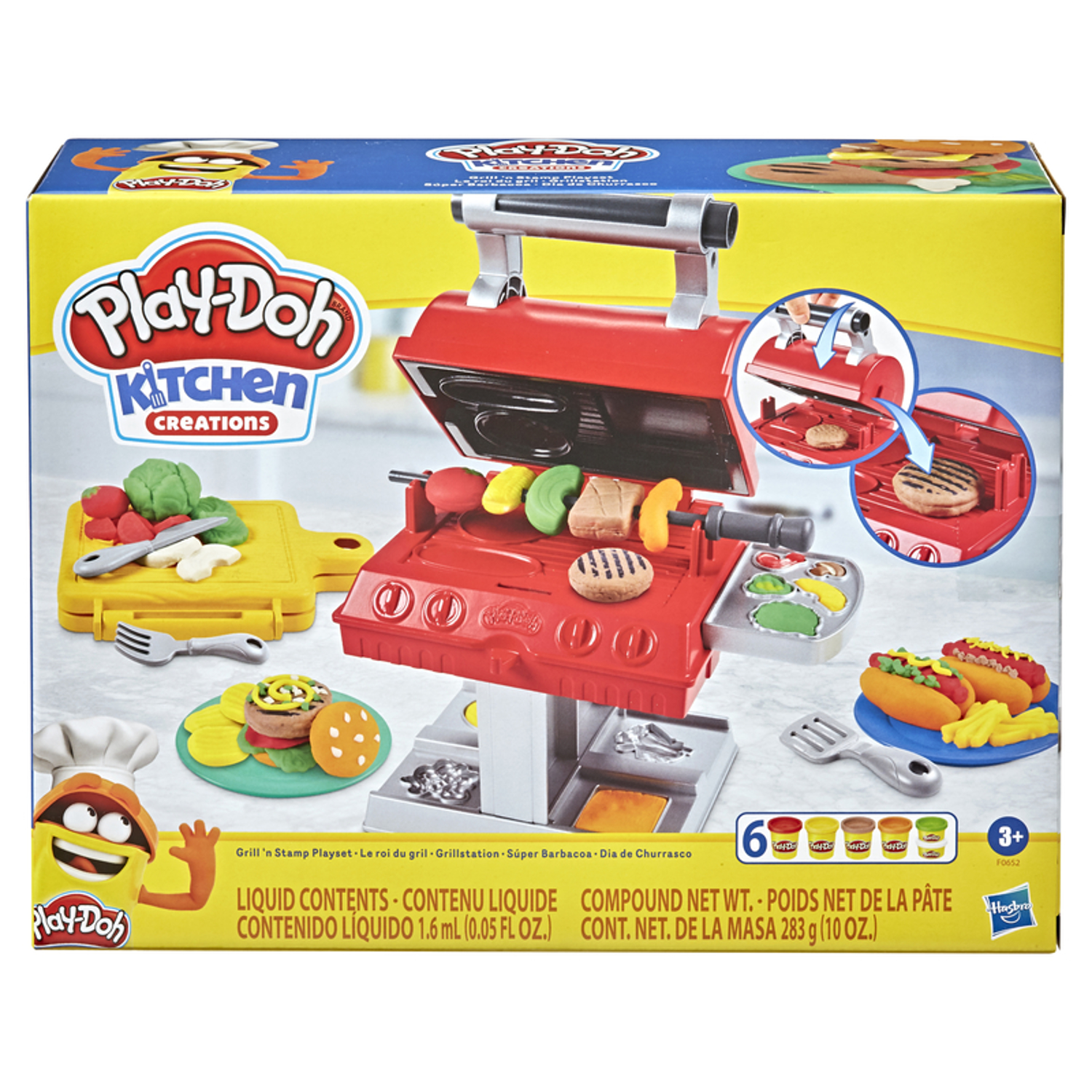 Photos - Other interior and decor Hasbro Play-Doh Kitchen Creations BBQ Grill Playset Multicolored 14 pc HSB 