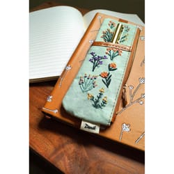 Denik 6 in. W X 2 in. L Multicolored Petite Blooms Notebook Pouch