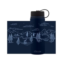 Liberty 20 oz Explore and Be Wild Navy Blue/White BPA Free Vacuum Insulated Bottle