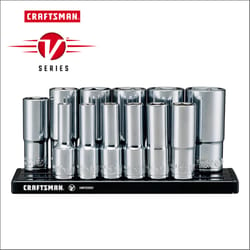 Craftsman V-Series 3/8 in. drive S SAE 6 Point Deep Socket Set 12 pc