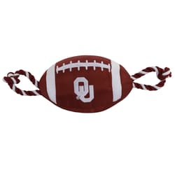 Pets First NFL Red Nylon Oklahoma Sooners Football Dog Toy 1 pk