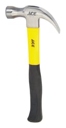 Ace 16 oz Smooth Face Claw Hammer Fiberglass Handle