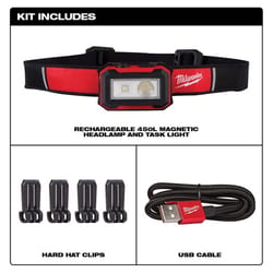 Milwaukee 450 lm Black/Red LED Tactical Headlamp