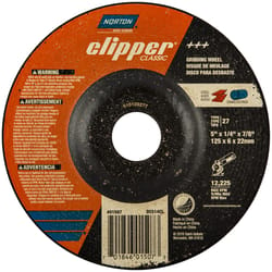 Norton Clipper 5 in. D X 7/8 in. Classic Grinding Wheel