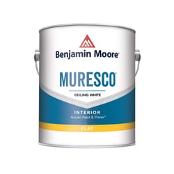 Benjamin Moore Muresco Flat White Ceiling Paint Interior 1 gal