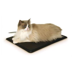 K&H Pet Prodcuts Black Heated Pet Mat 12.5 in. W X 18.5 in. L